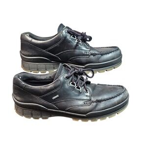 Ecco Gore-Tex Leather Oxfords‎ Walking Shoes Waterproof Black Mens Size 14 $220